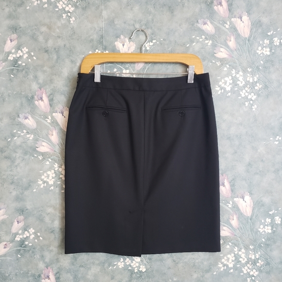 Nwot Theory Wool Mini Black Skirt - Picture 2 of 6